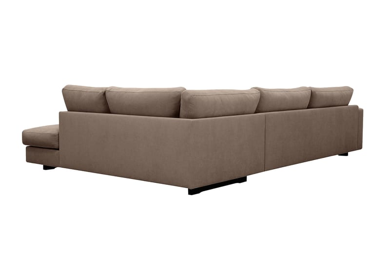 Valencia Ekstra Dyp 4-seters sofa med Sjeselong Høyre - Mørkebrun - Møbler - Sofaer - Sofaer med sjeselong - 4 seters sofa med divan