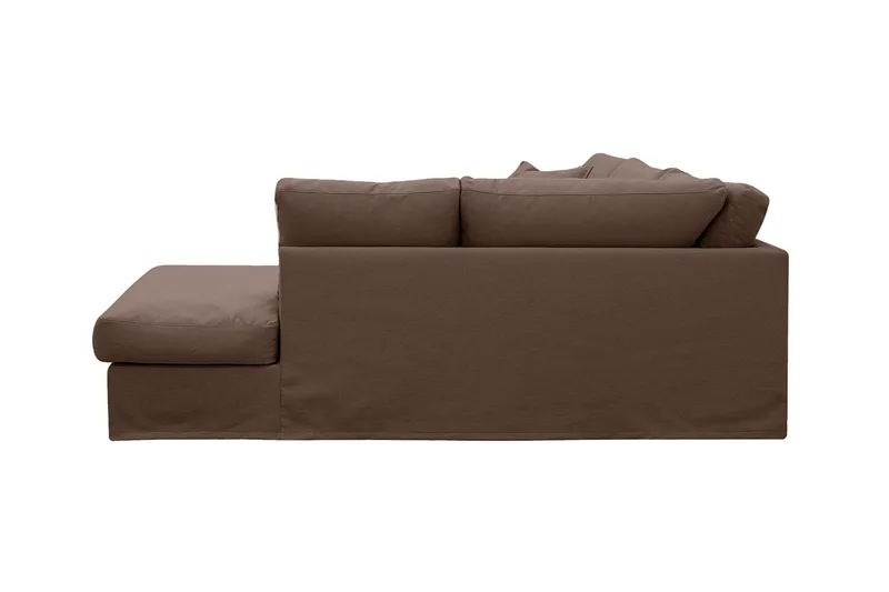 Valencia Ekstra dyp 4-seters sofa med sjeselong høyre - Mørkebrun - Møbler - Sofaer - Sofaer med sjeselong - 4 seters sofa med divan