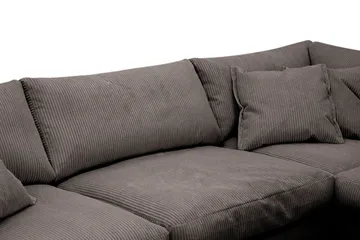 Valencia Ekstra Dyp 4-seters sofa med Sjeselong Høyre - Mørkegrå - Møbler - Sofaer - Sofaer med sjeselong - 4 seters sofa med divan