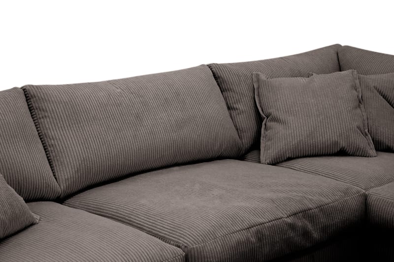 Valencia Ekstra Dyp 4-seters sofa med Sjeselong Høyre - Mørkegrå - Møbler - Sofaer - Sofaer med sjeselong - 4 seters sofa med divan