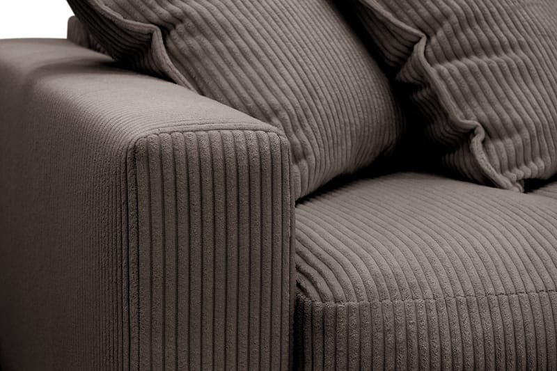 Valencia Ekstra Dyp 4-seters sofa med Sjeselong Høyre - Mørkegrå - Møbler - Sofaer - Sofaer med sjeselong - 4 seters sofa med divan