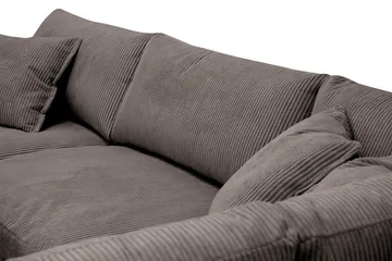 Valencia Ekstra Dyp 4-seters sofa med Sjeselong Høyre - Mørkegrå - Møbler - Sofaer - Sofaer med sjeselong - 4 seters sofa med divan