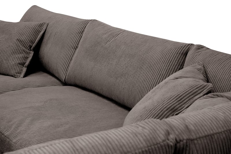 Valencia Ekstra Dyp 4-seters sofa med Sjeselong Høyre - Mørkegrå - Møbler - Sofaer - Sofaer med sjeselong - 4 seters sofa med divan