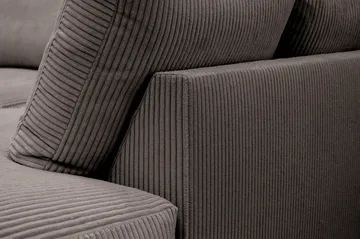 Valencia Ekstra Dyp 4-seters sofa med Sjeselong Høyre - Mørkegrå - Møbler - Sofaer - Sofaer med sjeselong - 4 seters sofa med divan