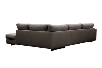 Valencia Ekstra Dyp 4-seters sofa med Sjeselong Høyre - Mørkegrå - Møbler - Sofaer - Sofaer med sjeselong - 4 seters sofa med divan