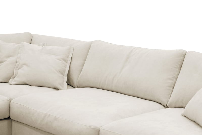Valencia Ekstra Dyp 4-seters sofa med Sjeselong Venstre - Beige - Møbler - Sofaer - Sofaer med sjeselong - 4 seters sofa med divan