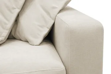 Valencia Ekstra Dyp 4-seters sofa med Sjeselong Venstre - Beige - Møbler - Sofaer - Sofaer med sjeselong - 4 seters sofa med divan