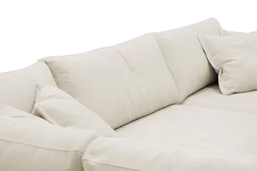 Valencia Ekstra Dyp 4-seters sofa med Sjeselong Venstre - Beige - Møbler - Sofaer - Sofaer med sjeselong - 4 seters sofa med divan