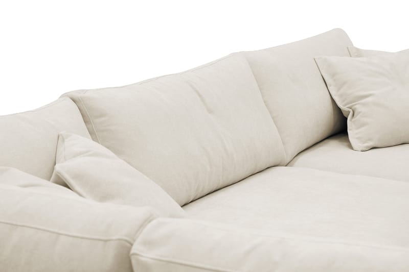 Valencia Ekstra Dyp 4-seters sofa med Sjeselong Venstre - Beige - Møbler - Sofaer - Sofaer med sjeselong - 4 seters sofa med divan