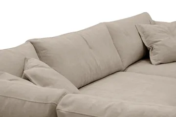 Valencia Ekstra Dyp 4-seters sofa med Sjeselong Venstre - Brun - Møbler - Sofaer - Sofaer med sjeselong - 4 seters sofa med divan