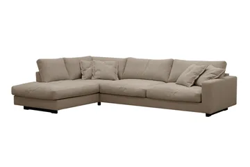 Valencia Ekstra Dyp 4-seters sofa med Sjeselong Venstre - Brun - Møbler - Sofaer - Sofaer med sjeselong - 4 seters sofa med divan