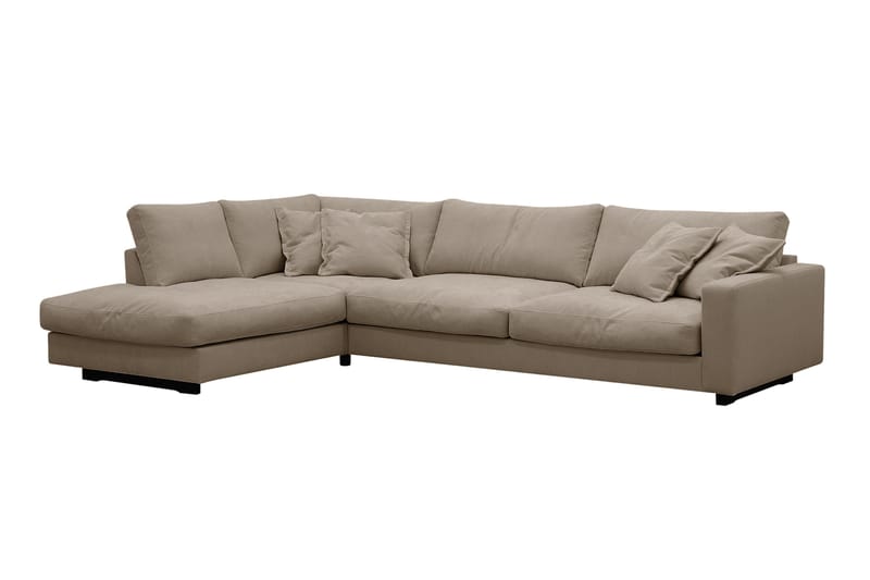 Valencia Ekstra Dyp 4-seters sofa med Sjeselong Venstre - Brun - Møbler - Sofaer - Sofaer med sjeselong - 4 seters sofa med divan