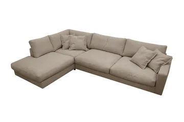 Valencia Ekstra Dyp 4-seters sofa med Sjeselong Venstre - Brun - Møbler - Sofaer - Sofaer med sjeselong - 4 seters sofa med divan