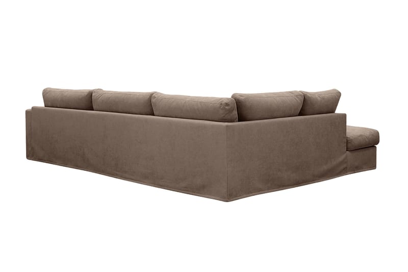 Valencia Ekstra dyp 4-seters sofa med sjeselong venstre - Mørkebrun - Møbler - Sofaer - Sofaer med sjeselong - 4 seters sofa med divan