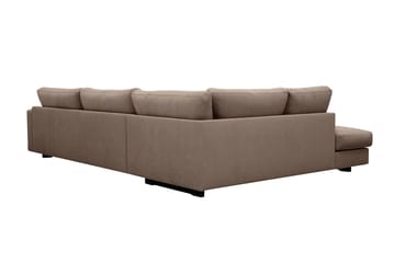 Valencia Ekstra Dyp 4-seters sofa med Sjeselong Venstre - Mørkebrun - Møbler - Sofaer - Sofaer med sjeselong - 4 seters sofa med divan
