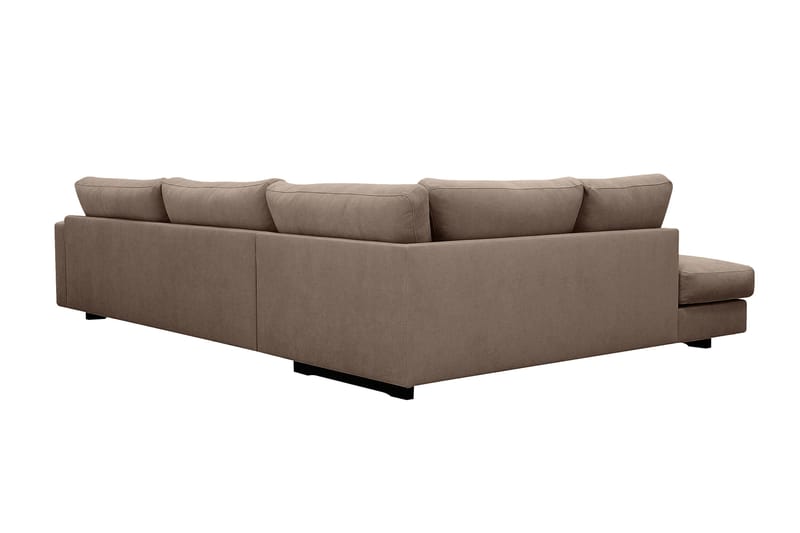 Valencia Ekstra Dyp 4-seters sofa med Sjeselong Venstre - Mørkebrun - Møbler - Sofaer - Sofaer med sjeselong - 4 seters sofa med divan