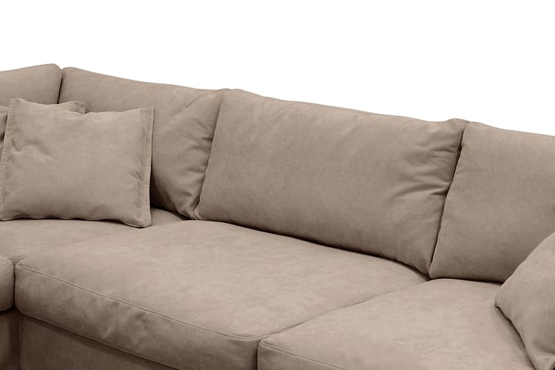 Valencia Ekstra dyp 4-seters sofa med sjeselong venstre - Mørkebrun - Møbler - Sofaer - Sofaer med sjeselong - 4 seters sofa med divan
