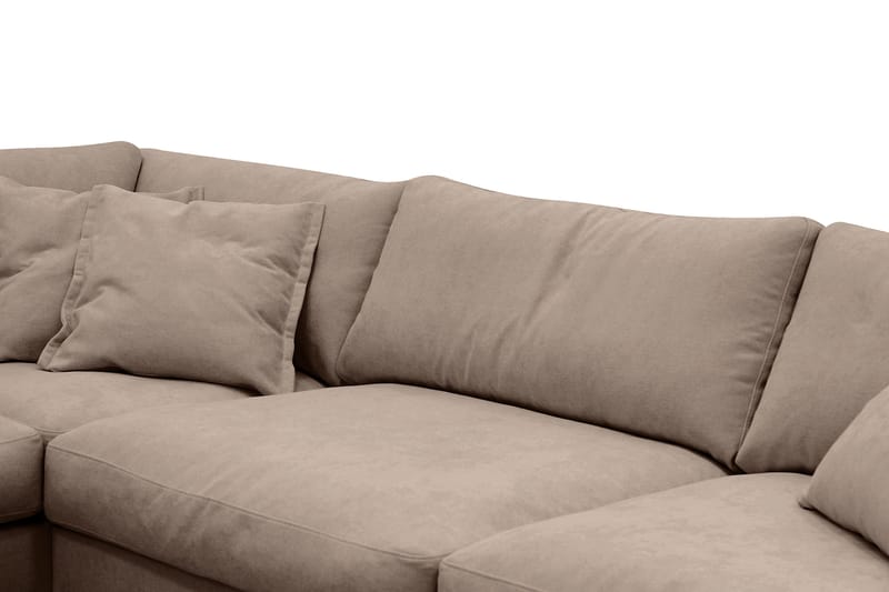 Valencia Ekstra Dyp 4-seters sofa med Sjeselong Venstre - Mørkebrun - Møbler - Sofaer - Sofaer med sjeselong - 4 seters sofa med divan