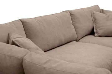Valencia Ekstra dyp 4-seters sofa med sjeselong venstre - Mørkebrun - Møbler - Sofaer - Sofaer med sjeselong - 4 seters sofa med divan