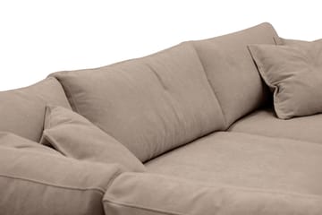 Valencia Ekstra Dyp 4-seters sofa med Sjeselong Venstre - Mørkebrun - Møbler - Sofaer - Sofaer med sjeselong - 4 seters sofa med divan