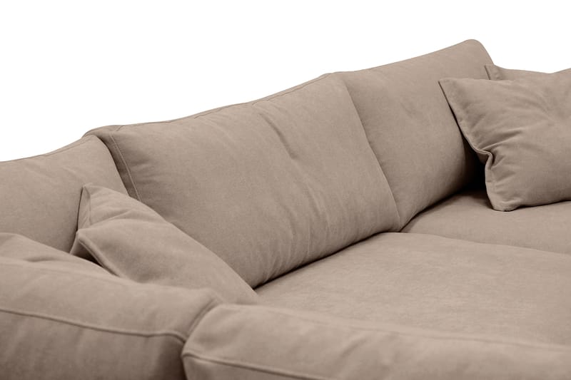 Valencia Ekstra Dyp 4-seters sofa med Sjeselong Venstre - Mørkebrun - Møbler - Sofaer - Sofaer med sjeselong - 4 seters sofa med divan
