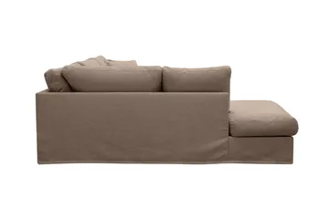Valencia Ekstra dyp 4-seters sofa med sjeselong venstre - Mørkebrun - Møbler - Sofaer - Sofaer med sjeselong - 4 seters sofa med divan