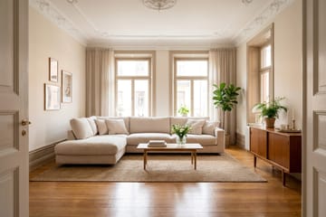 Valencia Ekstra Dyp 4-seters sofa med Sjeselong Venstre - Offwhite - Møbler - Sofaer - Sofaer med sjeselong - 4 seters sofa med divan