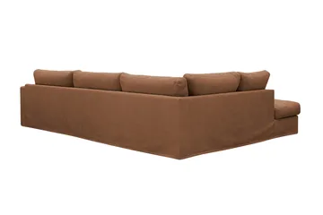 Valencia ekstra dyp 4-seters sofa med sjeselong på venstre side - Rustbrun - Møbler - Sofaer - Sofaer med sjeselong - 4 seters sofa med divan