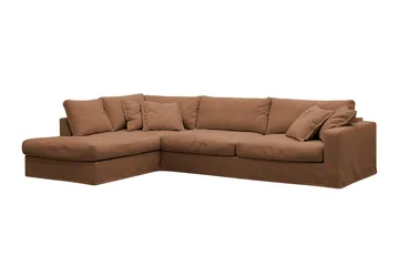 Valencia ekstra dyp 4-seters sofa med sjeselong på venstre side - Rustbrun - Møbler - Sofaer - Sofaer med sjeselong - 4 seters sofa med divan