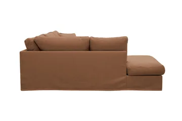 Valencia ekstra dyp 4-seters sofa med sjeselong på venstre side - Rustbrun - Møbler - Sofaer - Sofaer med sjeselong - 4 seters sofa med divan