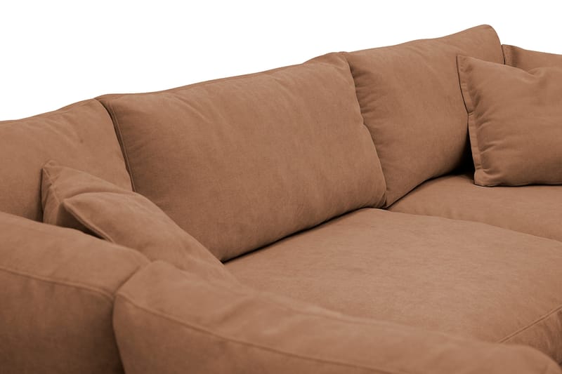 Valencia ekstra dyp 4-seters sofa med sjeselong på venstre side - Rustbrun - Møbler - Sofaer - Sofaer med sjeselong - 4 seters sofa med divan