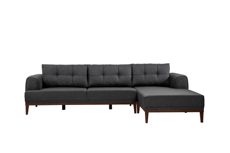 Valsot 4-seters Sofa med Divan - Antrasitt - Møbler - Sofaer - Sofaer med sjeselong - 4 seters sofa med divan