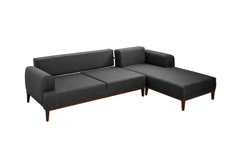 Valsot 4-seters Sofa med Divan - Antrasitt - Møbler - Sofaer - Sofaer med sjeselong - 4 seters sofa med divan