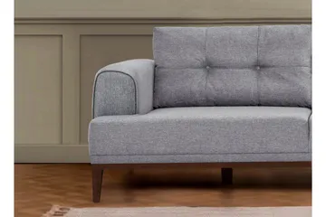 Valsot 4-seters Sofa med Divan - Grå - Møbler - Sofaer - Sofaer med sjeselong - 4 seters sofa med divan
