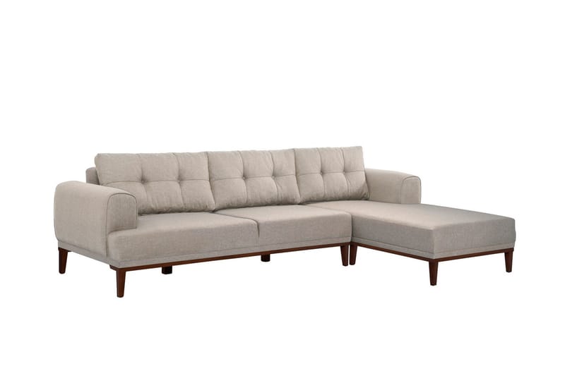 Valsot 4-seters Sofa med Divan - Krem - Møbler - Sofaer - Sofaer med sjeselong - 4 seters sofa med divan