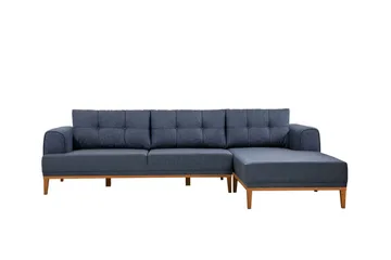 Valsot 4-seters Sofa med Divan - Mørkeblå - Møbler - Sofaer - Sofaer med sjeselong - 4 seters sofa med divan