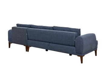 Valsot 4-seters Sofa med Divan - Mørkeblå - Møbler - Sofaer - Sofaer med sjeselong - 4 seters sofa med divan