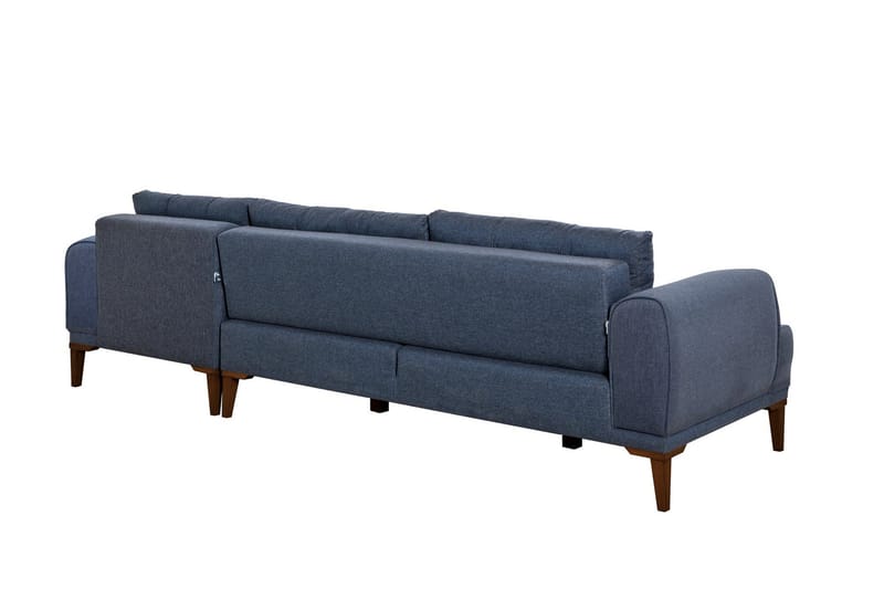 Valsot 4-seters Sofa med Divan - Mørkeblå - Møbler - Sofaer - Sofaer med sjeselong - 4 seters sofa med divan
