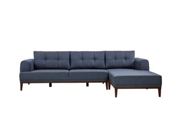 Valsot 4-seters Sofa med Divan - Mørkeblå - Møbler - Sofaer - Sofaer med sjeselong - 4 seters sofa med divan
