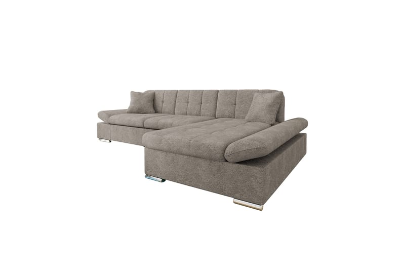 Vananda Sofa med Sjeselong 3-seter i Bouclé, Grå