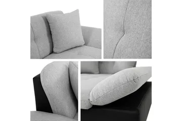 Vananda Sofa med Sjeselong 3-seter i Bouclé - Rosa - Møbler - Sofaer - Sofaer med sjeselong - 3 seters sofa med divan