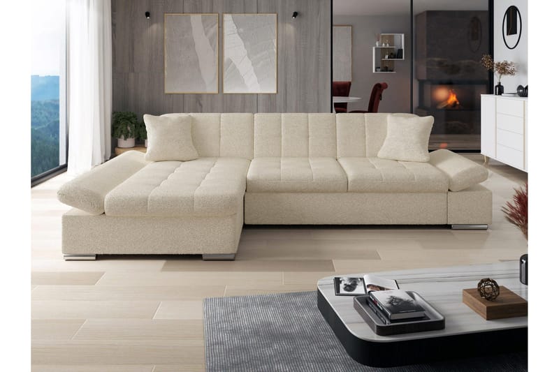 Vananda Soffa med Divan 3-seter - Beige - Møbler - Sofaer - Sovesofaer - Sovesofa divan