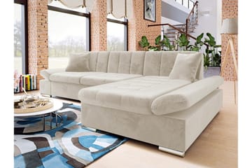 Vananda Soffa med Divan 3-seter - Beige - Møbler - Sofaer - Sofaer med sjeselong - 3 seters sofa med divan