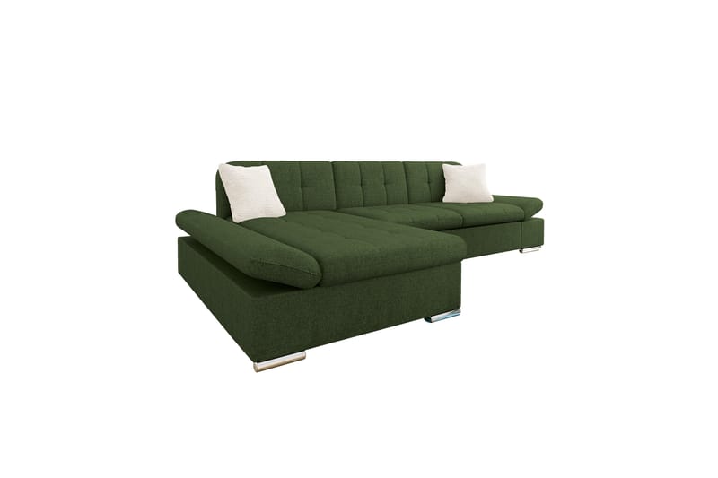 Vananda Soffa med Divan 3-seter - Grønn - Møbler - Sofaer - Sofaer med sjeselong - 3 seters sofa med divan