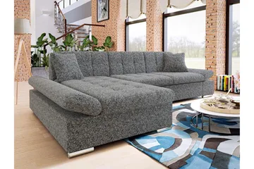 Vananda Soffa med Divan 3-seter - Marineblå - Møbler - Sofaer - Sofaer med sjeselong - 3 seters sofa med divan