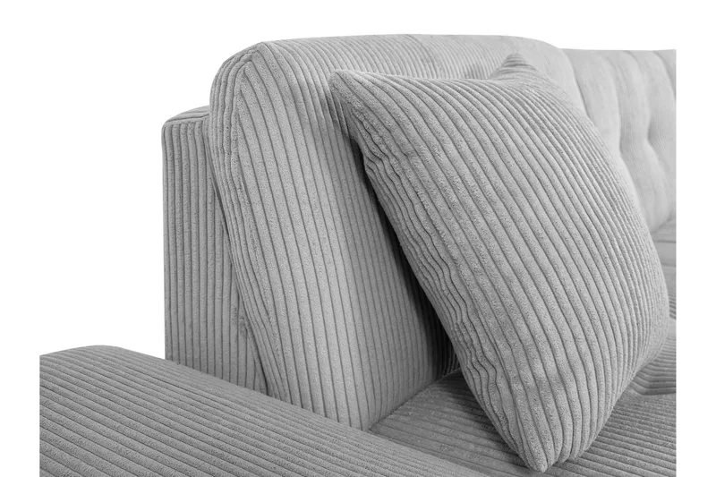 Vananda Soffa med Divan 3-seter - Svart - Møbler - Sofaer - Sofaer med sjeselong - 3 seters sofa med divan