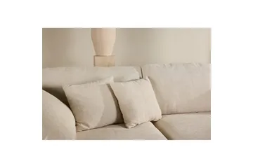 Vanlig sofa med enkel divan uten sjeselong VIND Hjørnesofa VIND Amalfi beige Beige - Møbler - Sofaer - Sofaer med sjeselong - 3 seters sofa med divan