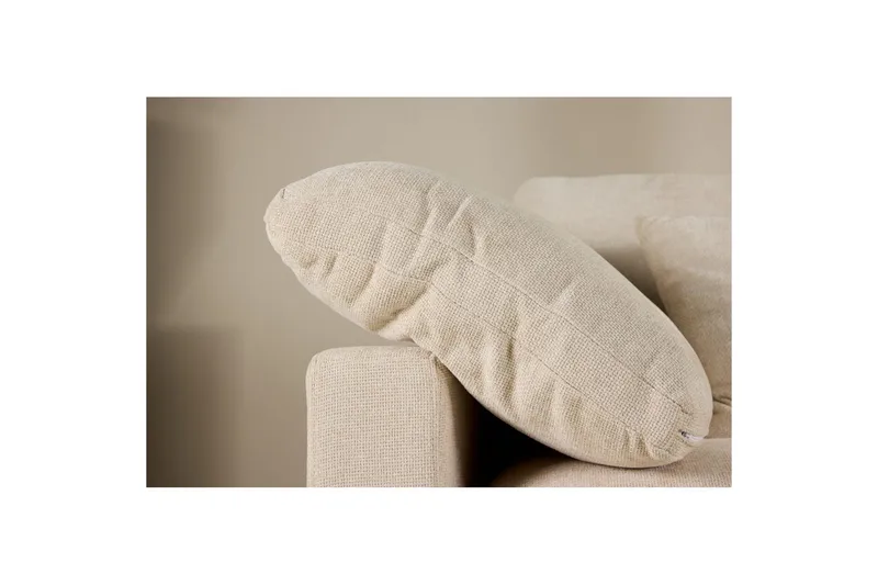 Vanlig sofa med enkel divan uten sjeselong VIND Hjørnesofa VIND Amalfi beige Beige - Møbler - Sofaer - Sofaer med sjeselong - 3 seters sofa med divan