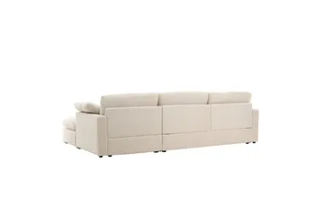 Vanlig sofa med enkel divan uten sjeselong VIND Hjørnesofa VIND Amalfi beige Beige - Møbler - Sofaer - Sofaer med sjeselong - 3 seters sofa med divan