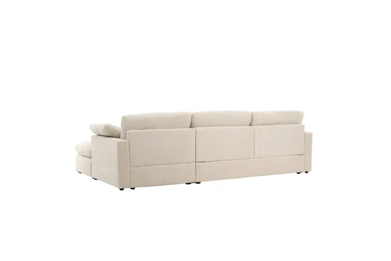 Vanlig sofa med enkel divan uten sjeselong VIND Hjørnesofa VIND Amalfi beige Beige - Møbler - Sofaer - Sofaer med sjeselong - 3 seters sofa med divan